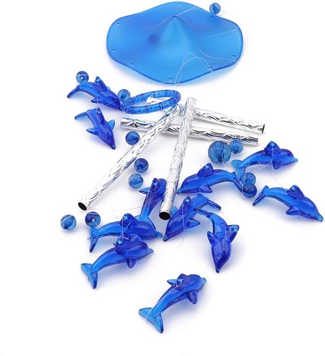 Blue acrylic dolphin wind - acrylic,