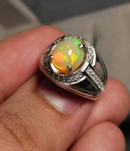 Natural ethiopian opal - opal, ring