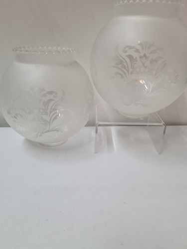 White frosted glass globe - frosted,