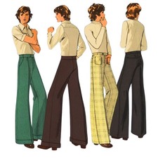 Vintage 1970s Sewing Pattern, Men’s Trousers - Waist: 30” (76cm)