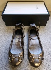 GUCCI HORSEBIT BALLET FLAT SHOES Different Sized pair 37C and 38C Dust Bag Boxed