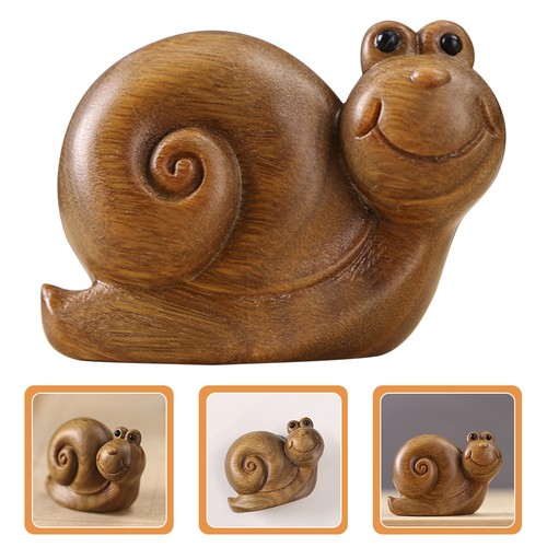 Wooden snail figurine - figurine, brown