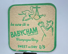 Vintage Babycham Champagne Perry Advertising Beer Mat Card Coaster