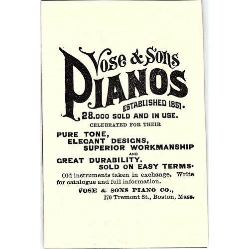 Vose sons piano - &,