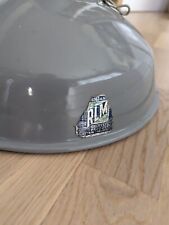 Retro MCM Grey Benjamin  RLM Vintage Kitchen Enamel Pendant Lamp