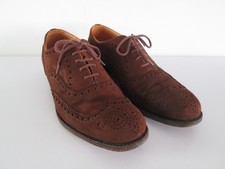 CHURCH'S MEN'S SHOES CHETWYND BROWN SUEDE BROGUES UK SIZE 8.5 F