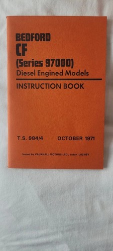 Insruction book for bedford - for,