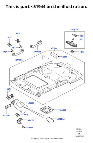 Land rover genuine headlining - land,