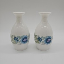 2 X WEDGWOOD BONE CHINA Single Stem Bud Vase CLEMENTINE