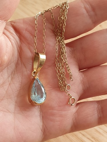 18ct gold blue large - gold,