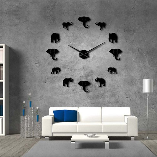 Elephant wall clock - wall, home