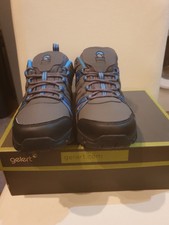 Gelert Horizon Low WP Waterproof Walking Shoes Charcoal & Blue Size UK 6 EU 39