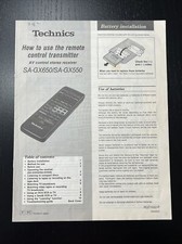 Technics SA-GX650/550 Stereo