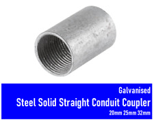 GALVANISED STEEL SOLID STRAIGHT CONDUIT COUPLERS 20MM 25MM 32MM