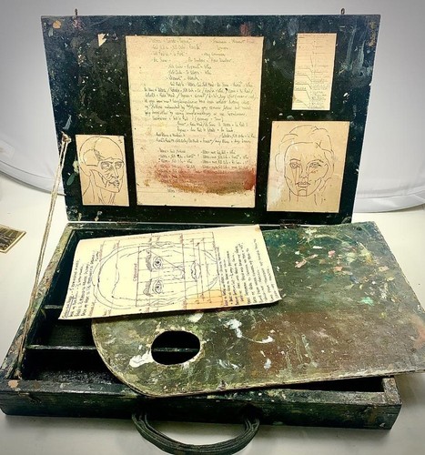 Early artist paint box - paint,