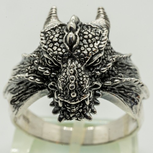 Dragon head ring 925 silver - dragon,