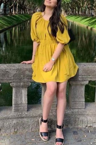 Worn once mustard yellow - once,