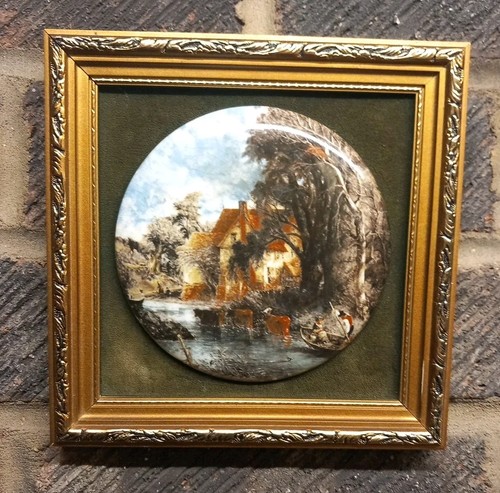 Vintage handmade ceramic round - handmade,