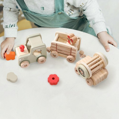 Wooden train toy educational - toy,