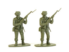 2 x AIRFIX. 1970's WWII BRITISH PARATROOPERS PLASTIC SOLDIERS. 1/32 ORIGINALS