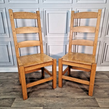 Pair Vintage Dining Chairs –