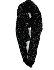 TR Silver Small Piece Glitter Crinkle Pattern Scarf/Ladies Party/Soft & Elegant