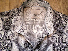 ROCOLA LTD ED CRISP 100% COTTON PRINT LG SLEEVE SHIRT SIZE L