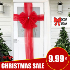 Christmas Door Bow Window