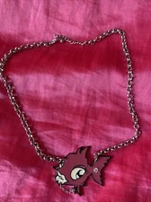 Punkyfish Pink Diamanté Necklace Silver  Gyaru Y2k 90s