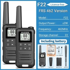 2Pcs Baofeng F22 Mini Walkie