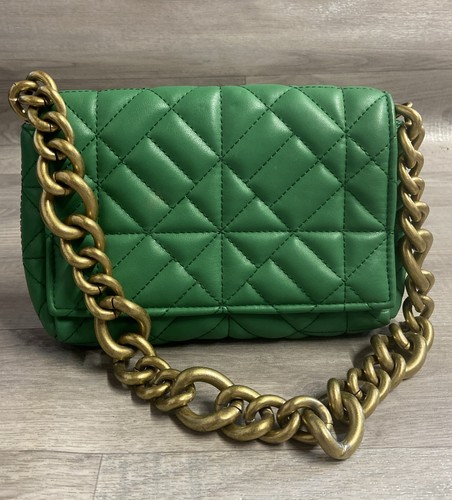 Zara women green quilted - women's,