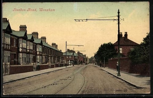 Postcard wrexham ruabon road - ruabon,