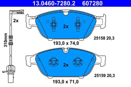 Disc brake pad set - pad,