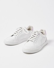 Oliver Bonas Womens White Leather Trainers Size UK 6
