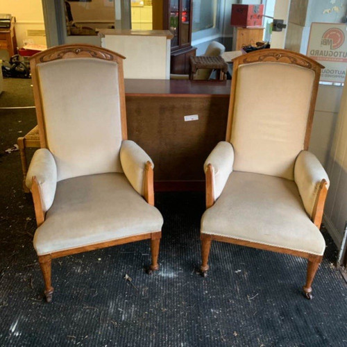 Set upholstered wooden - set, of