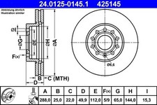 Brake discs Audi A3 1.2 TSI