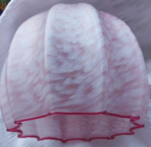 Vintage glass lampshade pink - vintage,