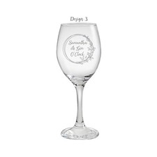 Wine glass personalised
