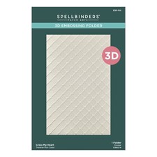 Spellbinders Cross My Heart Lattice 3D Embossing Folder Birthday Card Making