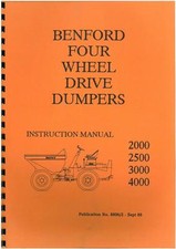 BENFORD 2000 2500 3000 4000 FOUR WHEEL DRIVE DUMPER OPERATORS MANUAL - ZY4