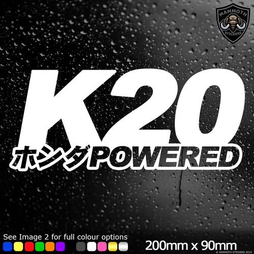 Jdm k20 powered sticker - sticker, car