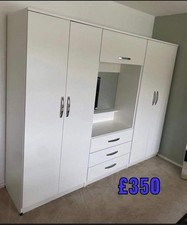 Brand New 7ft6 Vanity Wardrobe With Mirror,  Many Colours,  Free Delivery