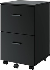 Black 2 Drawer Mobile Filing