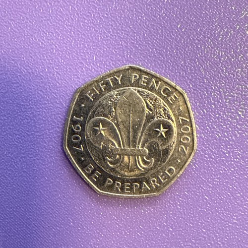 2007 50p 100 years scouts - 50p, of