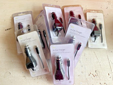 Joblot of 10 x KIT Micro USB Car Chargers Adaptors  - retail packed - see images