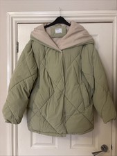 Bershka Green Quilted Padded