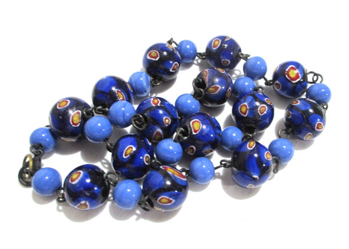 Antique wired glass beads