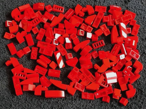 Lego red slopes bundle - red, 1x3