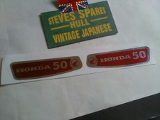 HONDA C50 (early models ), pattern petrol tank decals. ,RARE