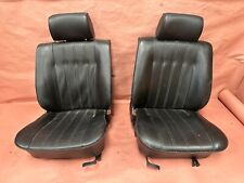 BMW E21 320I Front Seat Interior Black Back Bottom Rest Pair OEM #83239